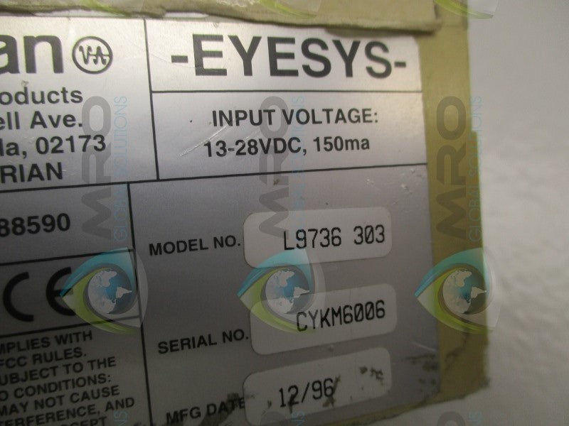 VARIAN EYESYS L9736303 CONVECTORR VACUUM GAUGE  UNMP