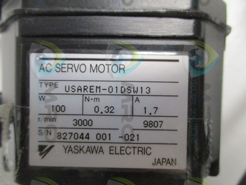 YASKAWA USAREM-01DSW13 AC SERVO MOTOR RPM:3000  UNMP