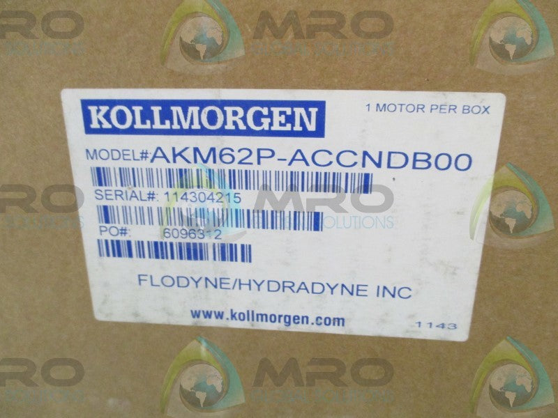 KOLLMORGEN AKM62P-ACCNDB00 SERVO MOTOR RPM:4500  NSFS
