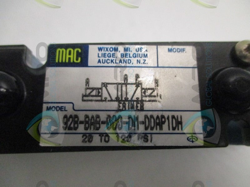 MAC 92B-BAB-000-DM-DDAP1DH SOLENOID VALVE (REPAIRED)  UNMP