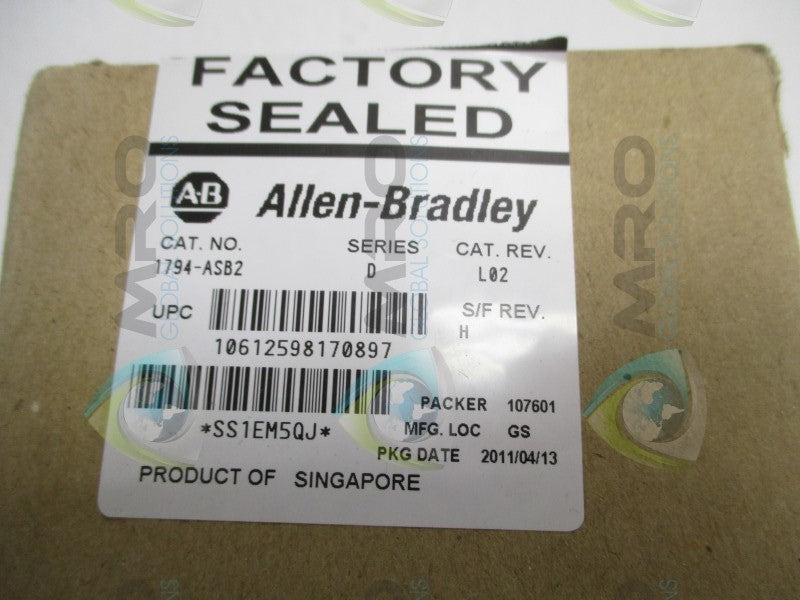 ALLEN BRADLEY 1794-ASB2 SER. D F/W H  NSMP