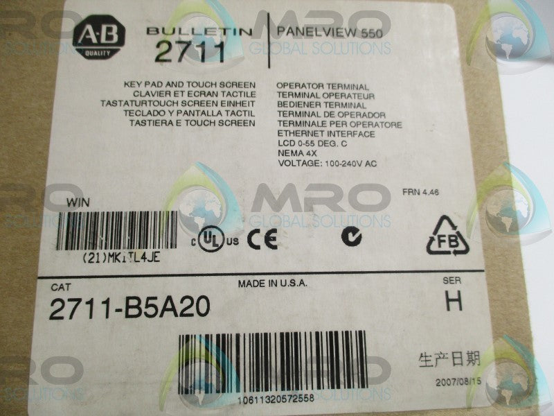 INDUSTRIAL SPARE PART 2711-B5A20 SER. H F/W 4.46  NSMP