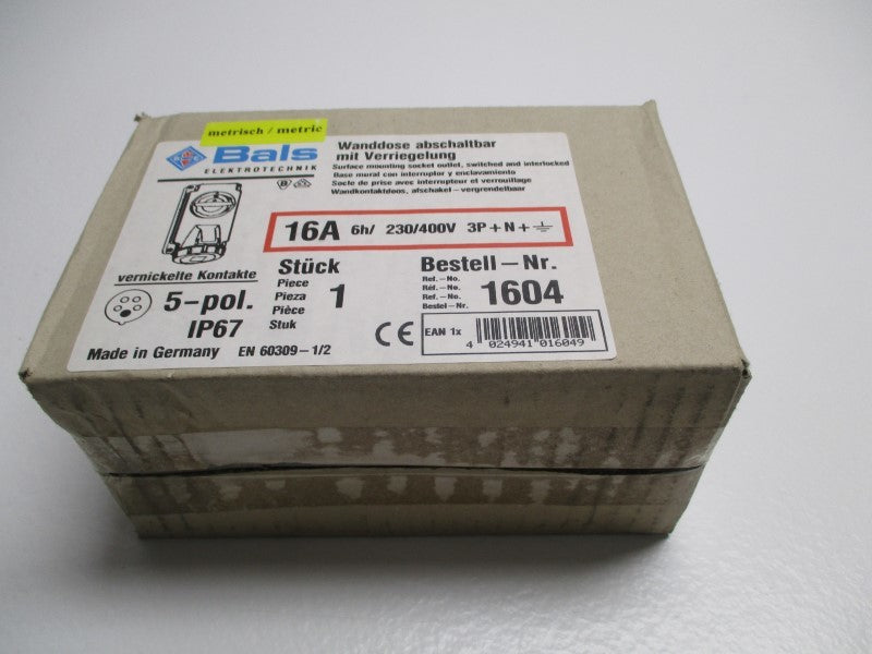 BALS 1604 SURFACE MOUNTING SOCKET OUTLET  NSFS
