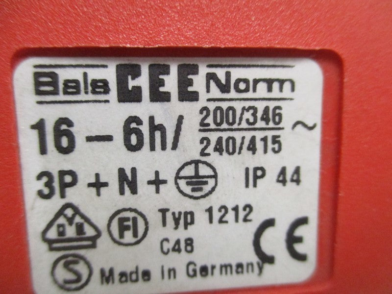 BALSCEENORM 1212 PANEL MOUNTING SOCKET OUTLET ANGLED  NSNP