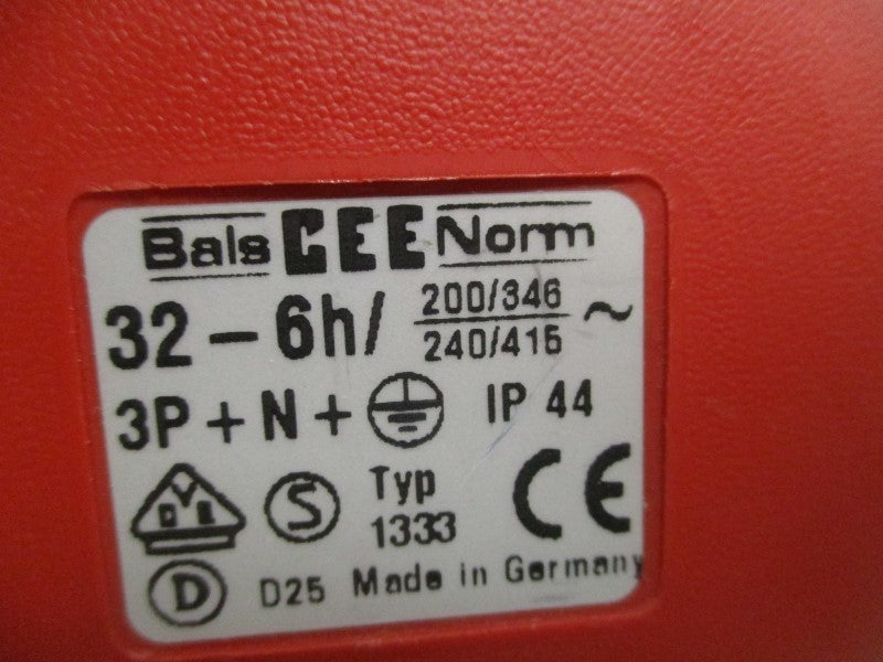BALSCEENORM 1333 PANEL MOUNTING SOCKET OUTLET STRAIGHT  NSNP