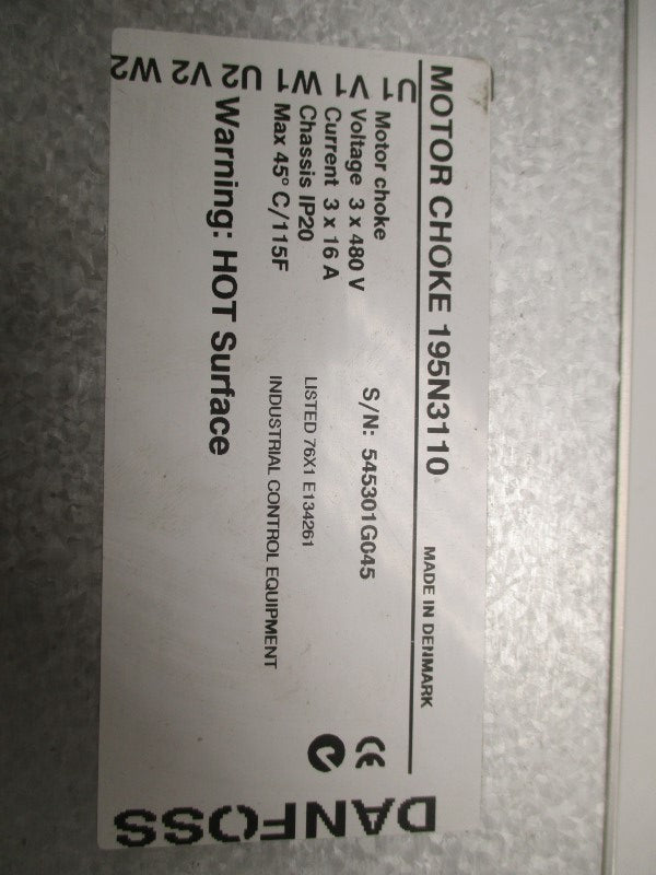 DANFOSS 195N3110 MOTOR CHOKE  UNMP