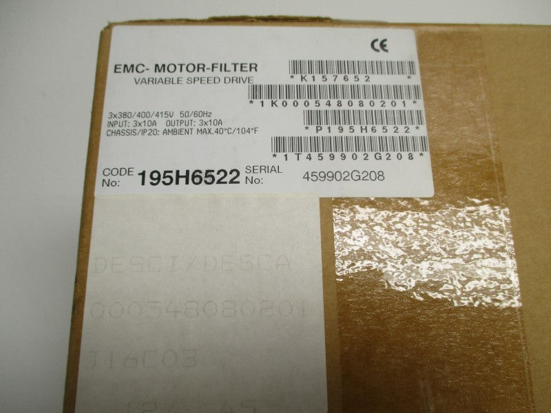DANFOSS EMC 195H6522 MOTOR FILTER  NSFS
