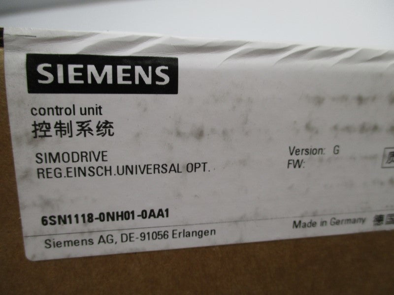 SIEMENS SIMODRIVE 6SN1118-0NH01-0AA1 CONTROL UNIT  NSFS