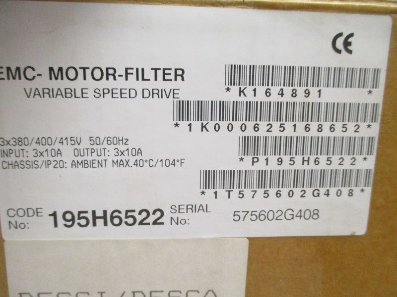 DANFOSS EMC 195H6522 MOTOR FILTER  NSMP