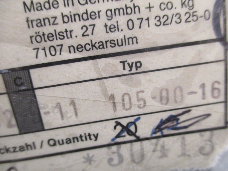 BINDER 11105-00-16 TERMINAL CONNECTOR  NSNP