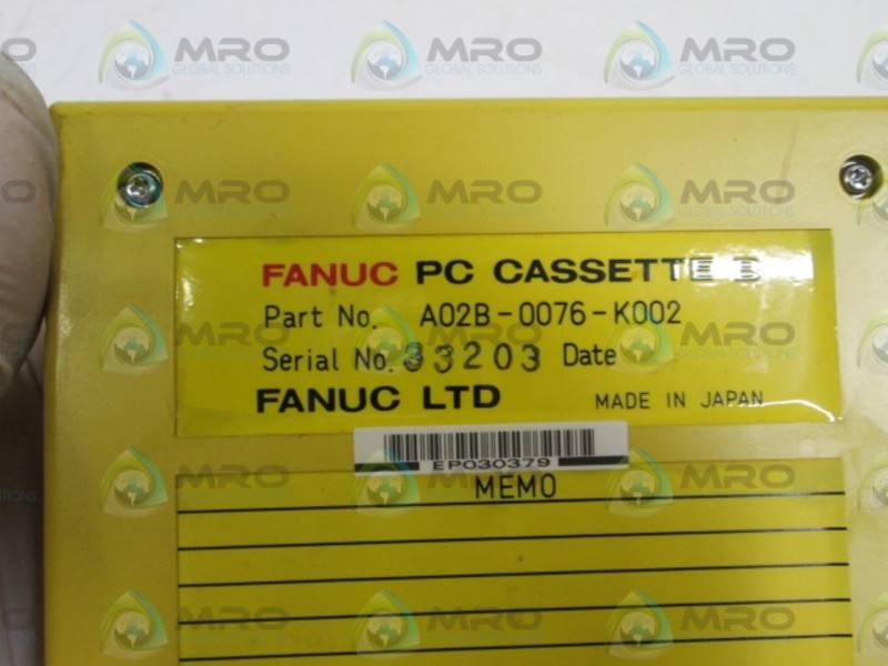 FANUC PC CASSESTES A02B-076-K002  UNMP