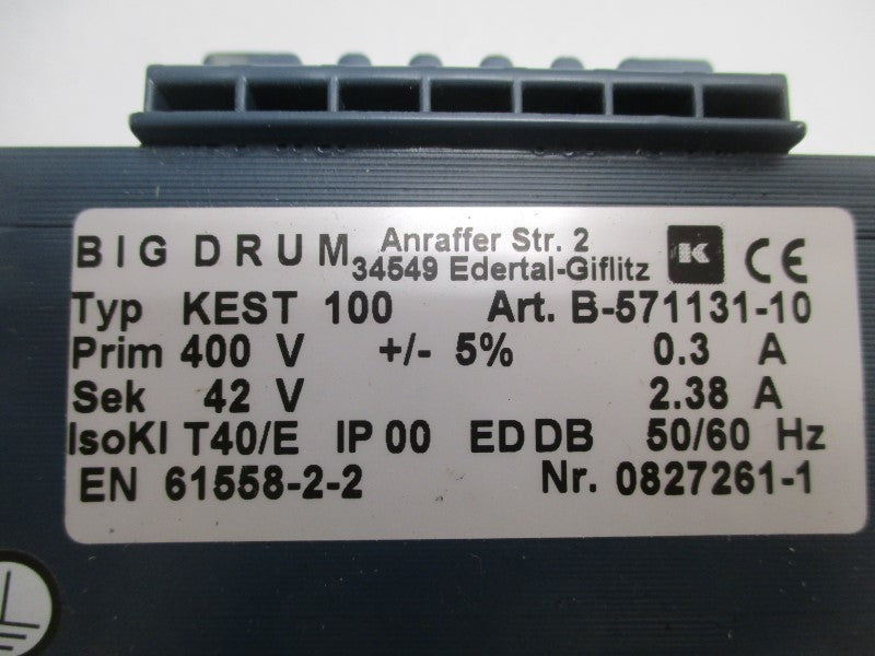 BIG DRUM KEST100 B-571131-10 TRANSFORMER  NSNP