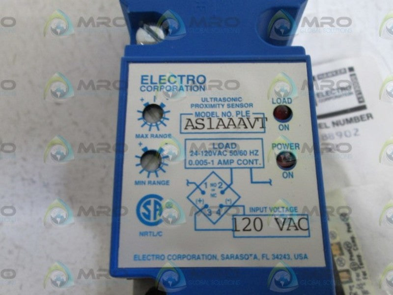 ELECTRO CORP. PROXIMITY SENSOR 120VAC AS1AAAVT  NSNP