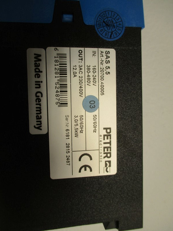 PETER SAS5,5 20700.40005 SOFT STARTER  NSMP