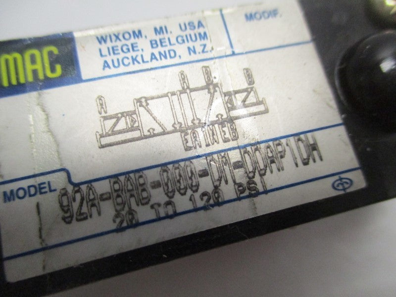 MAC 92A-BAB-000-DM-DDAP1DH SOLENOID VALVE (REPAIRED)  UNMP