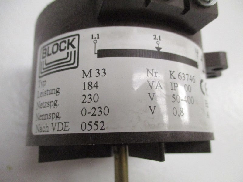 BLOCK TYPE M33 ELECTRIC MOTOR 184 230V  NSMP