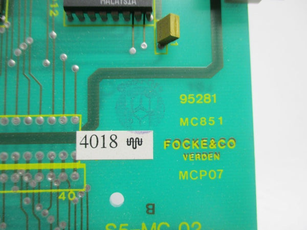 FOCKE S5-MC02 MC851 CONTROL BOARD  NSNP