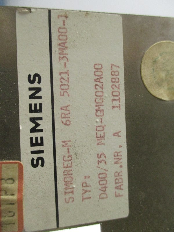 SIEMENS 6DM1002-0LA00-1/6RA5021-3MA00-1 MODULPAC C SUBRACK ASSEMBLY  UNMP