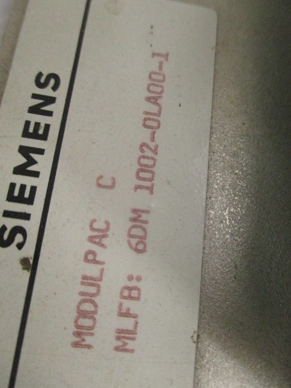 SIEMENS 6DM1002-0LA00-1/6RA5021-3MA00-1 MODULPAC C SUBRACK ASSEMBLY  UNMP
