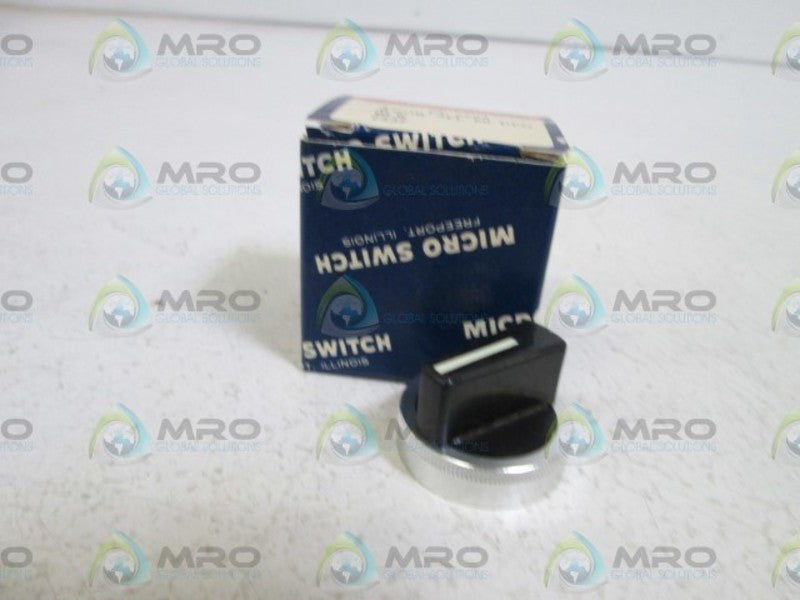 MICRO SWITCH SWITCH KNOB BLACK AND SLIVER PT SZ62 NSMP
