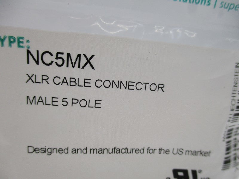 NEUTRIK NC5MX MALE CABLE CONNECTOR  NSMP