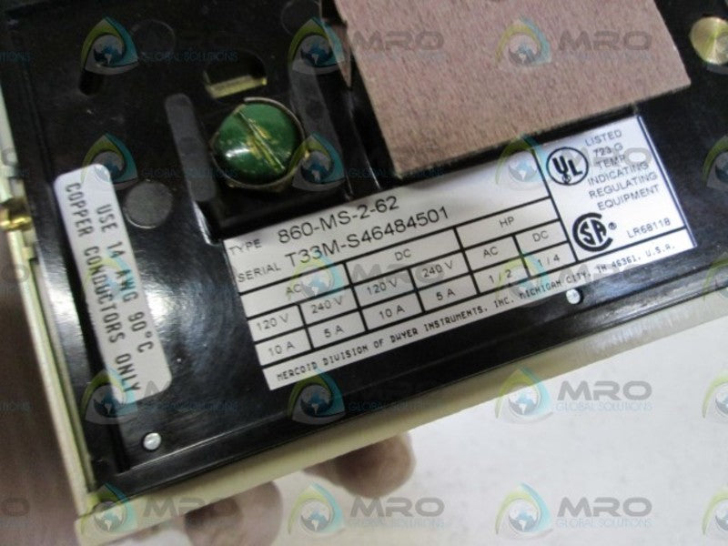 MERCOID TEMPERATURE CONTROL 860-MS-2-62 NSNP