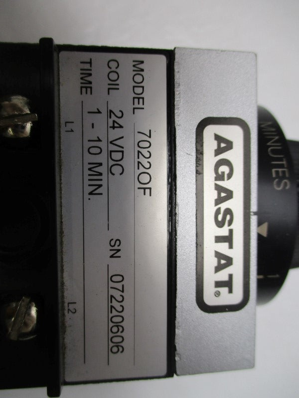 AGASTAT 7022OF TIME DELAY RELAY 1-10MIN. 24VDC  NSNP
