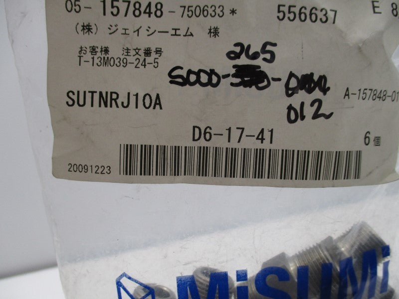 MISUMI SUTNRJ10A PRESSURE PIPE FITTING NIPPLE (PKG OF 6)  NSMP