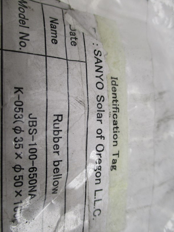 SANYO JBS-100-650NA RUBBER BELLOW  NSNP
