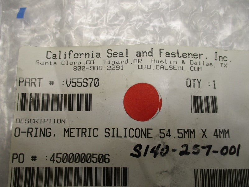 CALIFORNIA SEAL & FASTENER V55S70 O-RING  NSNP