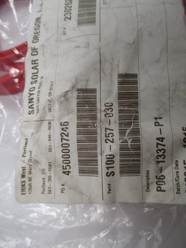SANYO S100-257-030 O-RING SEAL (PKG OF 10)  NSMP