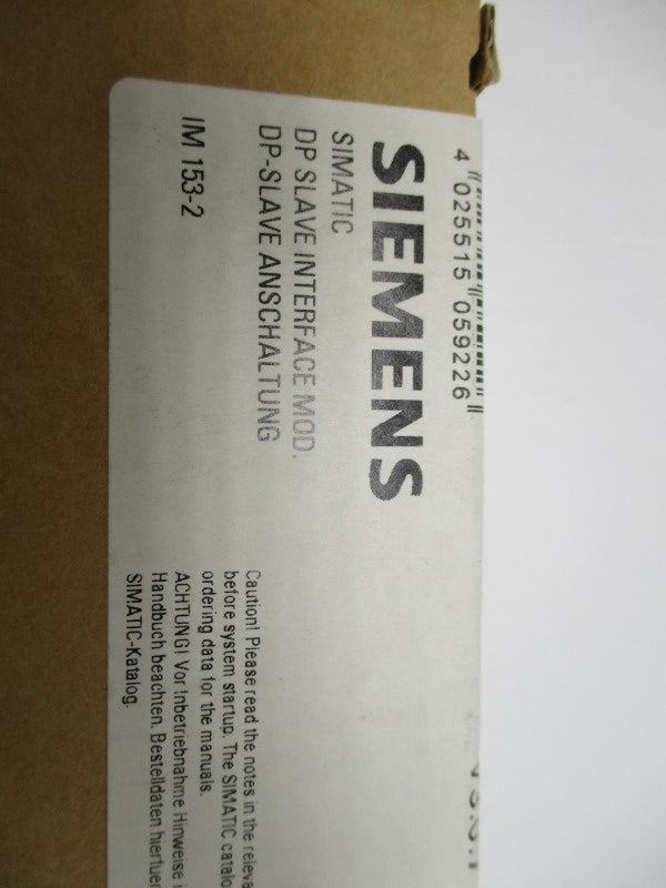 SIEMENS SIMATIC S7 6ES7153-2BA00-0XB0 DP SLAVE INTERFACE  NSFS