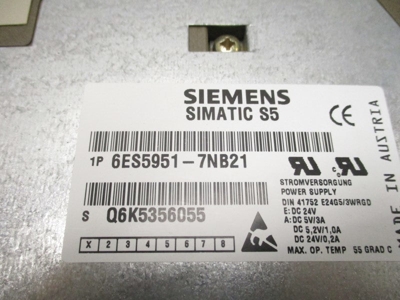 SIEMENS SIMATIC S5 6ES5951-7NB21 POWER SUPPLY  NSMP