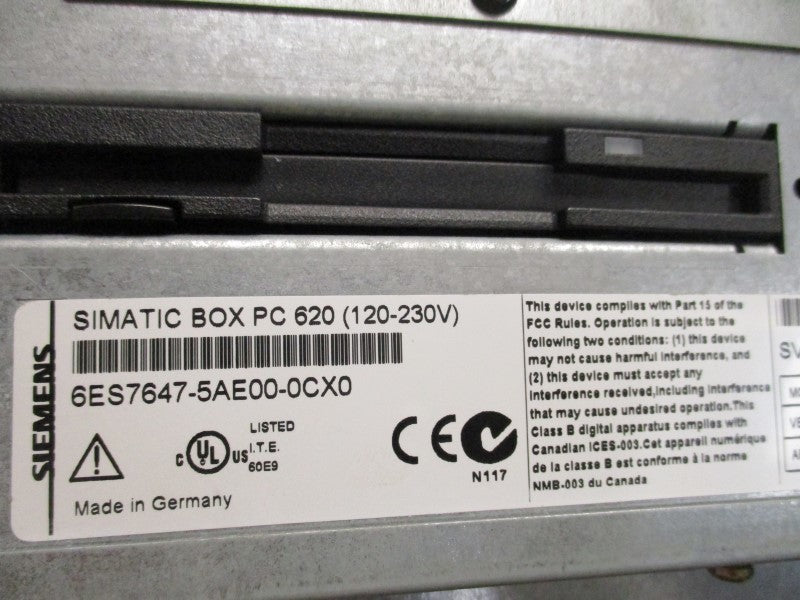 SIEMENS SIMATIC 6ES7647-5AE00-0CX0 BOX PC 620 (120-230V)  NSMP