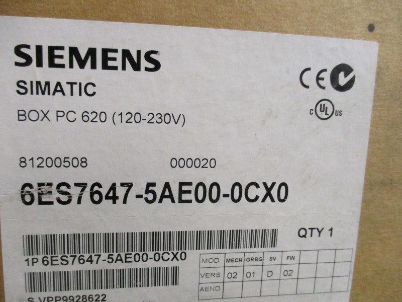 SIEMENS SIMATIC 6ES7647-5AE00-0CX0 BOX PC 620 (120-230V)  NSMP