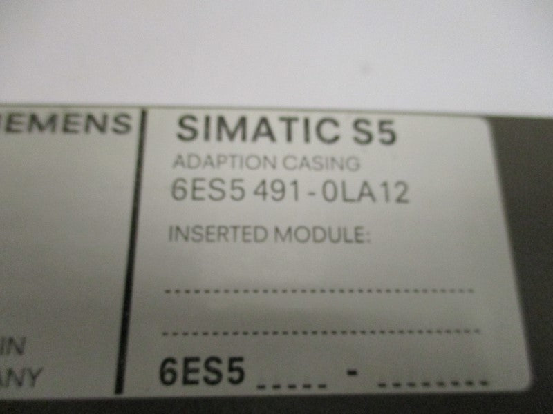 SIEMENS SIMATIC S5 6ES5491-0LA12 ADAPTION CASING  UNMP