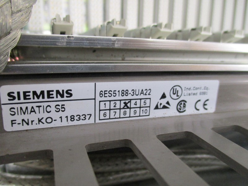 SIEMENS 6ES5955-3LF42/6ES5188-3UA22 21-SLOT RACK POWER SUPPLY UNIT  UNMP