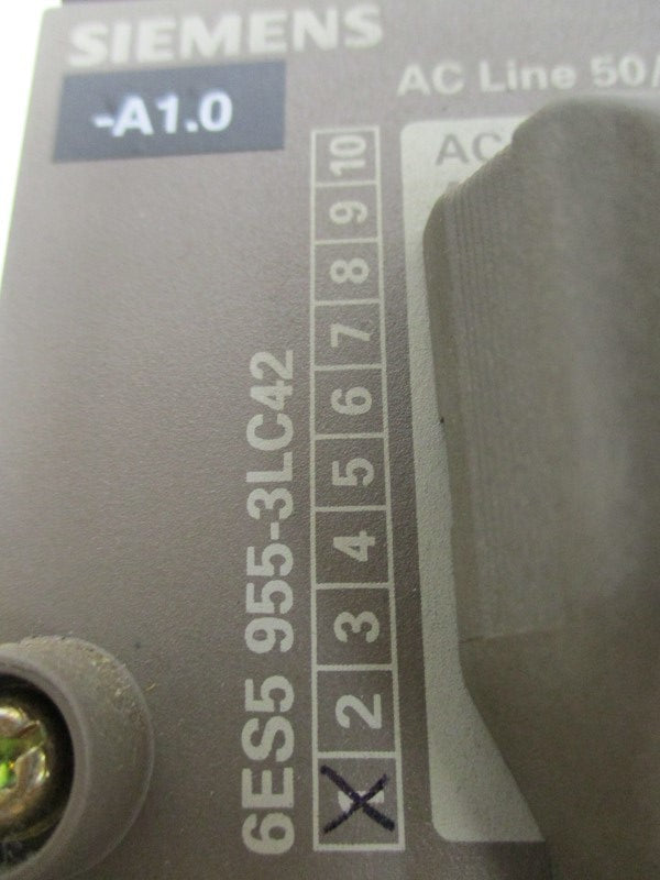 SIEMENS 6ES5955-3LC42/6ES5188-3UA12 21-SLOT RACK POWER SUPPLY UNIT  UNMP