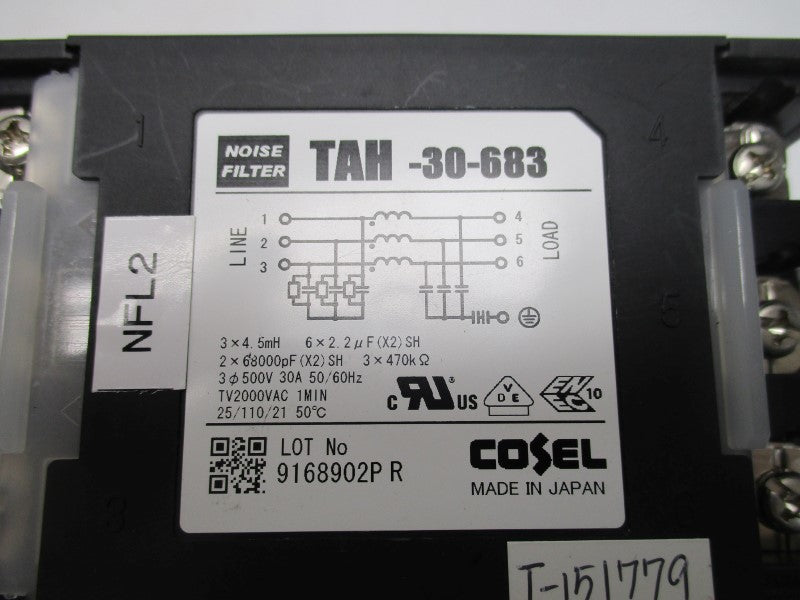 COSEL TAH-30-683 NOISE FILTER  UNMP