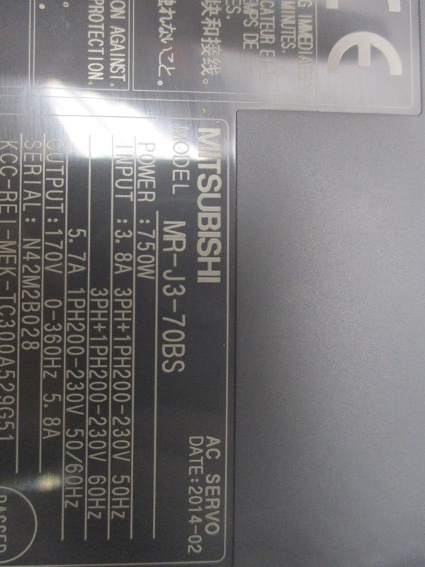 MITSUBISHI MR-J3-70BS AC SERVO DRIVE  NSMP