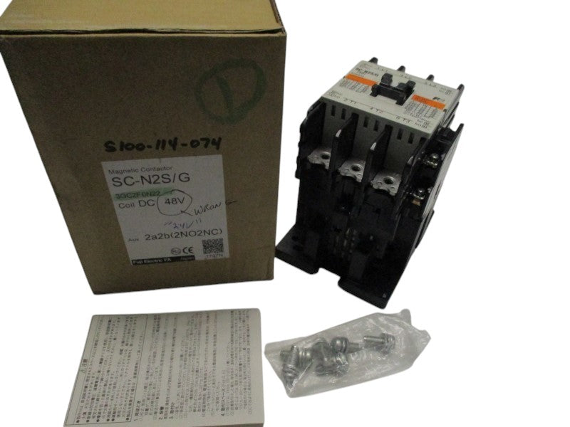 FUJI ELECTRIC SC-N2S/G 3GC2F0N22 MAGNETIC CONTACTOR 48VDC  NSMP