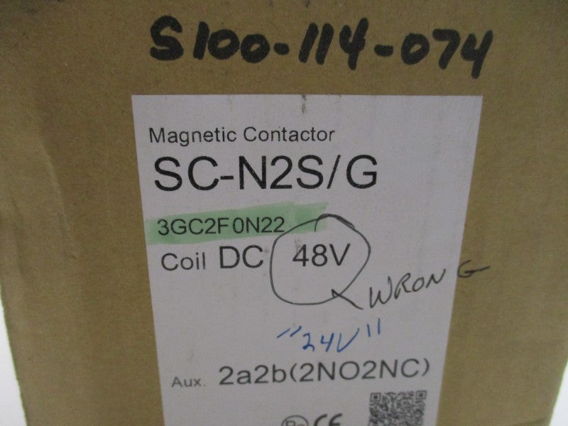 FUJI ELECTRIC SC-N2S/G 3GC2F0N22 MAGNETIC CONTACTOR 48VDC  NSMP