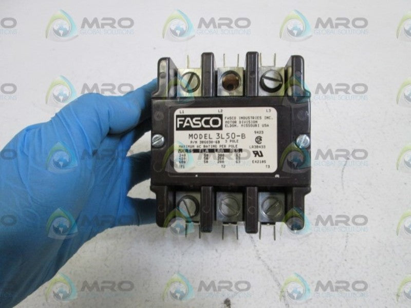FASCO MAGNETIC CONTACTOR 3L50-B (MISSNG LUG)  NSNP