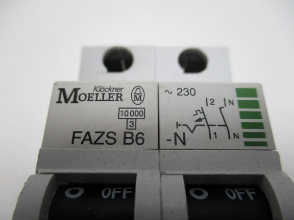 KLOCKNER MOELLER FAZSB6-N CIRCUIT BREAKER 6A  NSNP