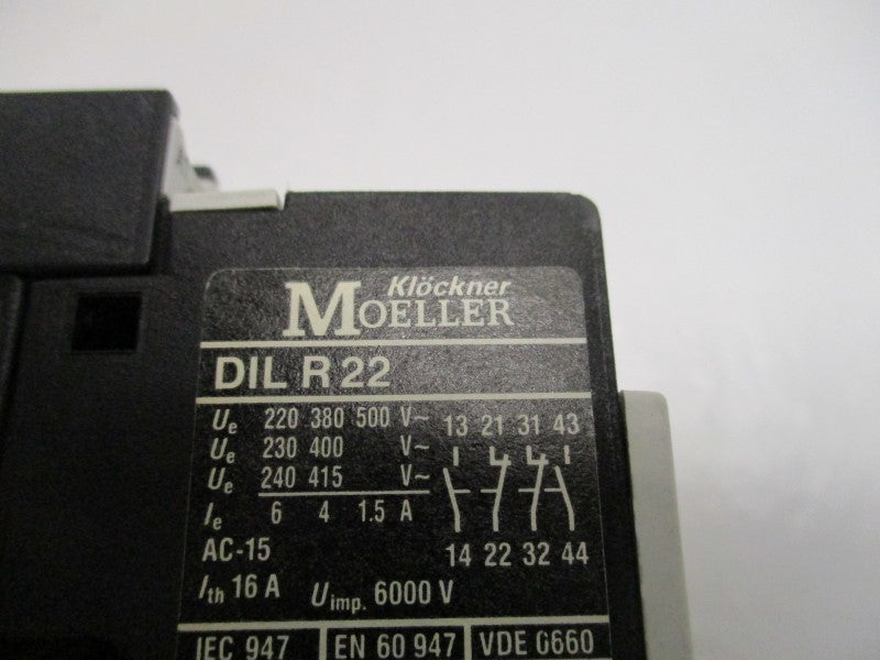 KLOCKNER MOELLER DILR22 CONTACTOR 230/240V  UNMP