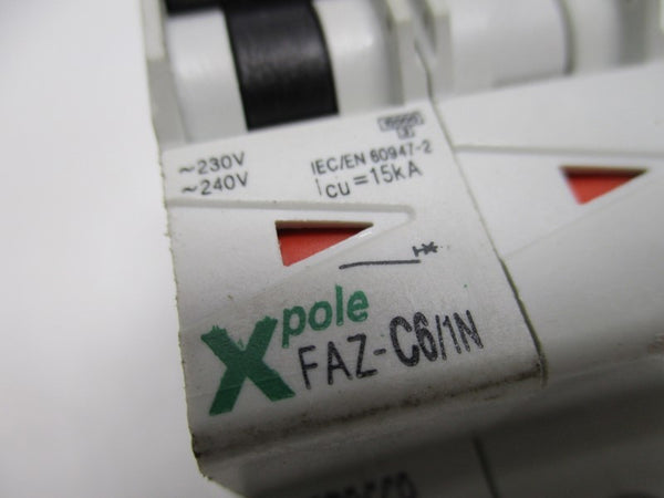 KLOCKNER MOELLER FAZ-C6/1N CIRCUIT BREAKER 6A  UNMP