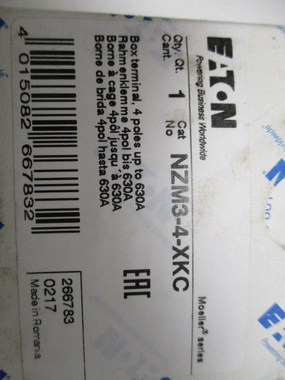 EATON NZM3-4-XKC BOX TERMINAL (MISSING ACCESSORIES)  NSMP