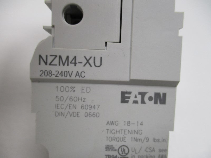 EATON NZM4-XU208-240AC UNDERVOLTAGE RELEASE 208=240VAC  NSMP