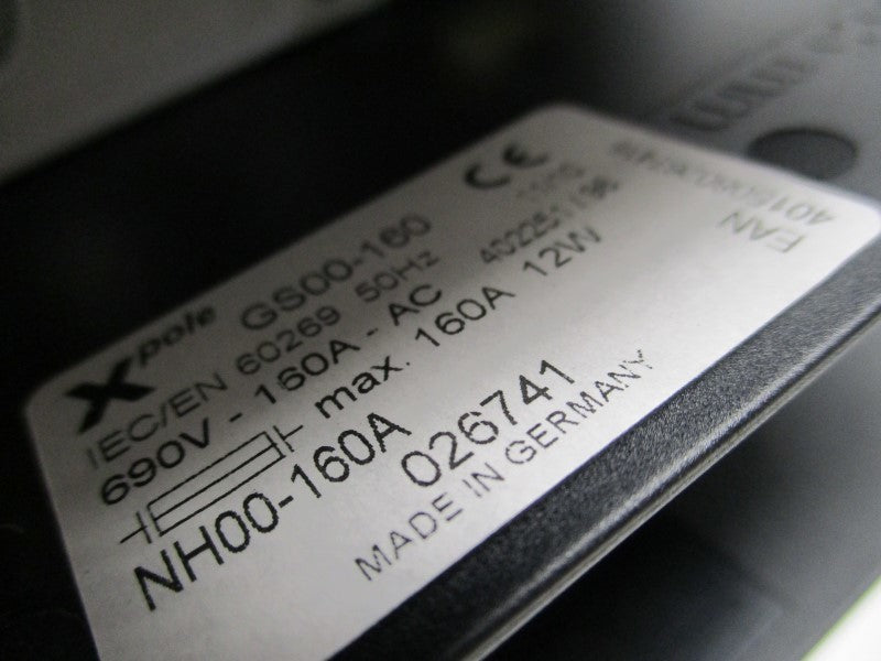 KLOCKNER MOELLER GS00-160 FUSE BASE  NSMP
