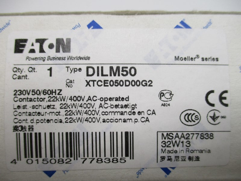 EATON DILM50 CONTACTOR 230V  NSMP
